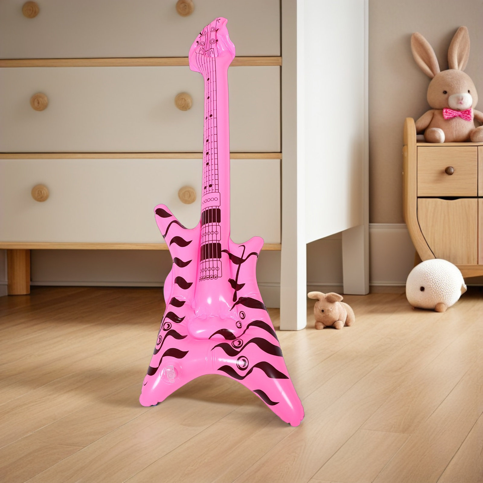 Musical Instrument That You Blow Into - Inflatable Rock and Roll Guitar Prop