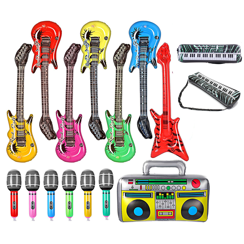 Inflatable Instruments Toy Set - Musical Instrument That You Blow Into 评论和价格
