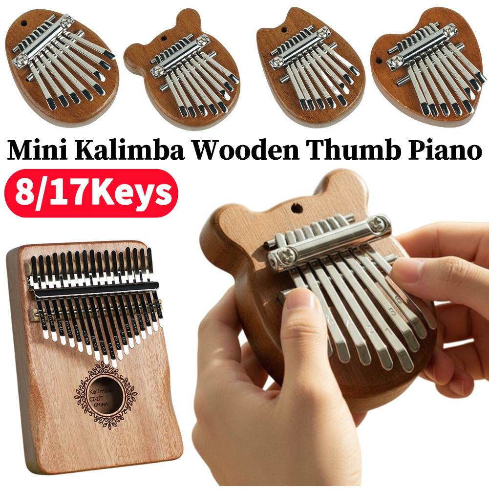 8/17Keys Mini Wooden Kalimba H - Musical Instrument Kalimba 评论和价格
