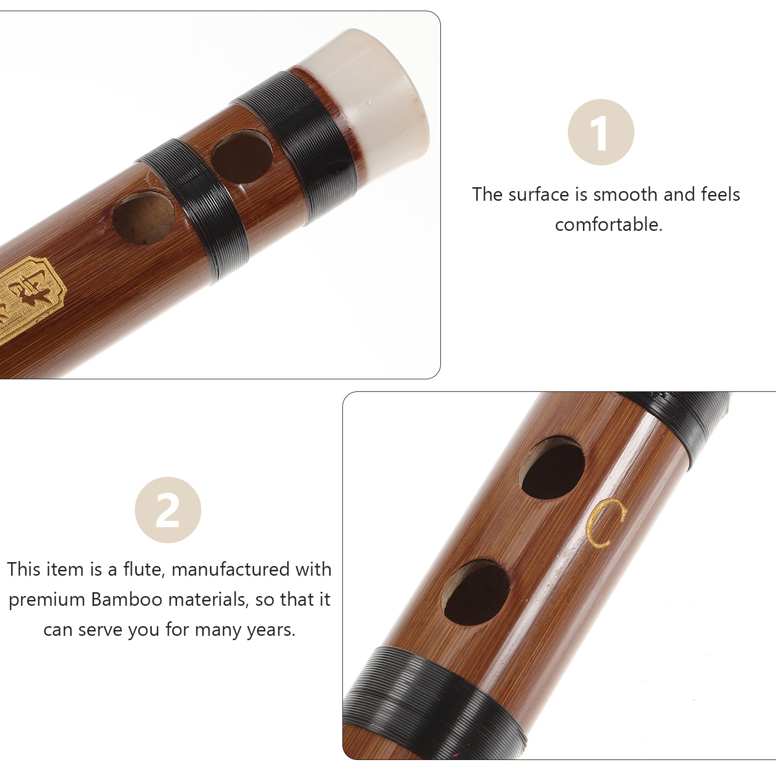 1Set Bamboo Flute Professional - Musical Instrument That You Blow Into 评论和价格