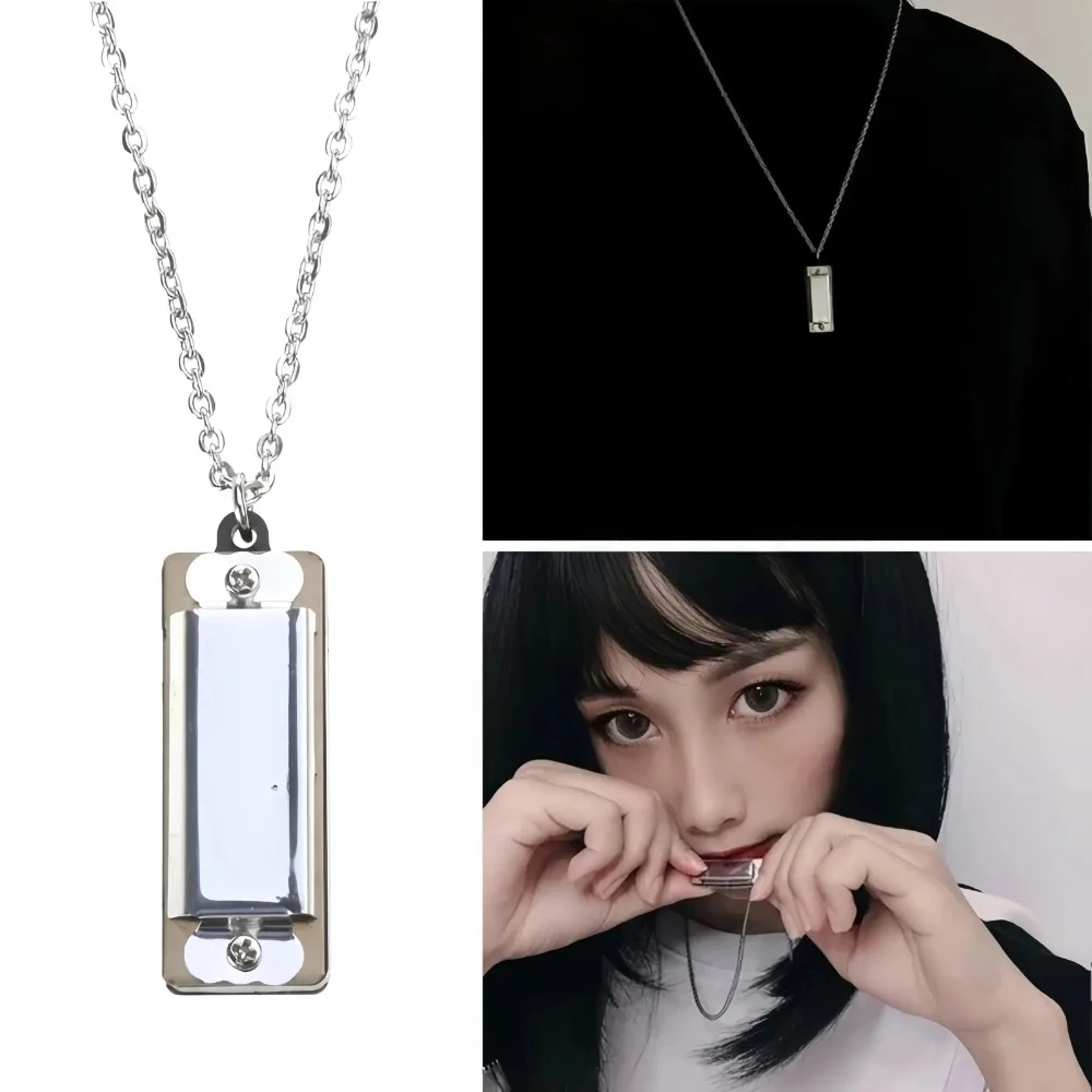 Mini Harmonica Necklace Men an - Musical Instrument That You Blow Into 评论和价格
