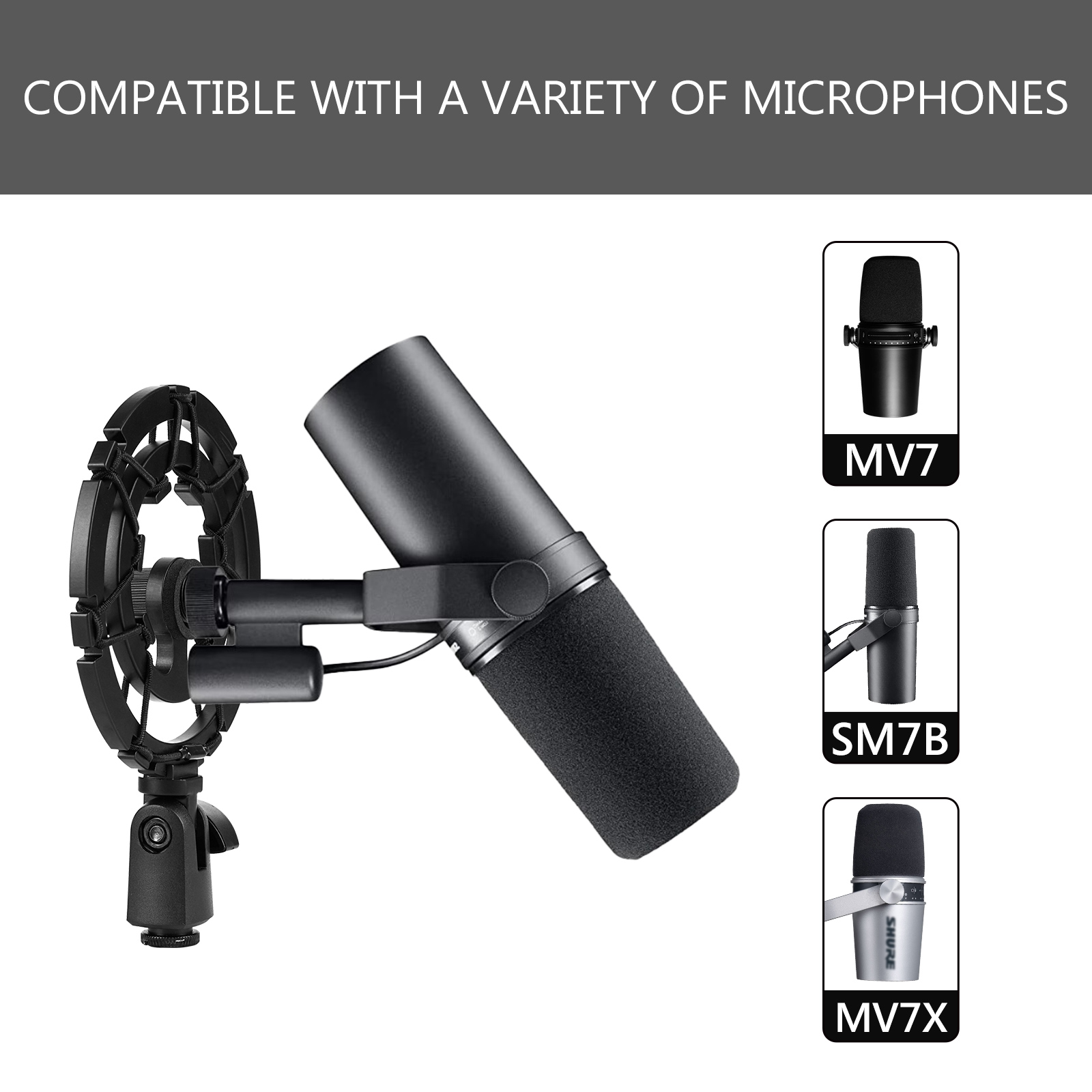 Geekria Microphone Shock Mount - Shure Mic Mv7 评论和价格