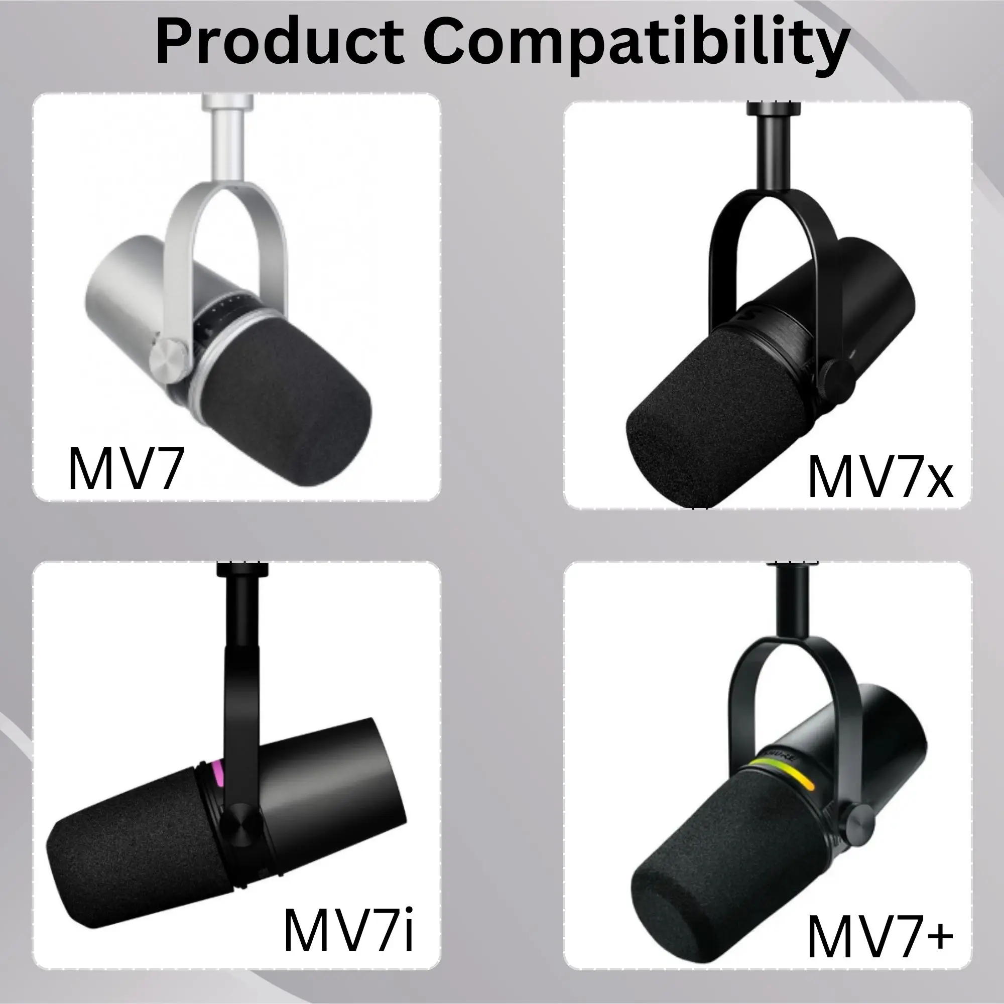 Sparkly MV7 Foam Pop Filter fo - Shure Mic Mv7 评论和价格